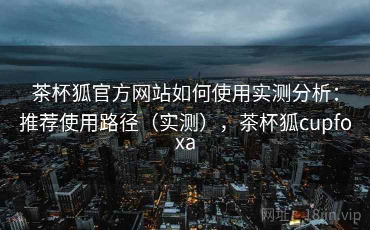 茶杯狐官方网站如何使用实测分析：推荐使用路径（实测），茶杯狐cupfoxa