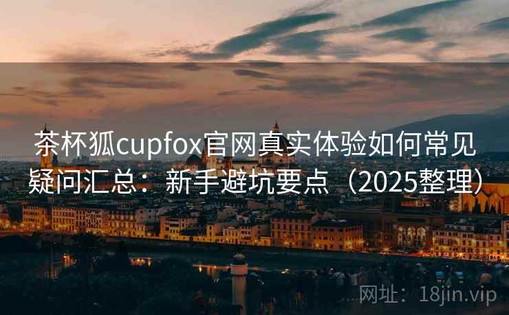茶杯狐cupfox官网真实体验如何常见疑问汇总：新手避坑要点（2025整理）