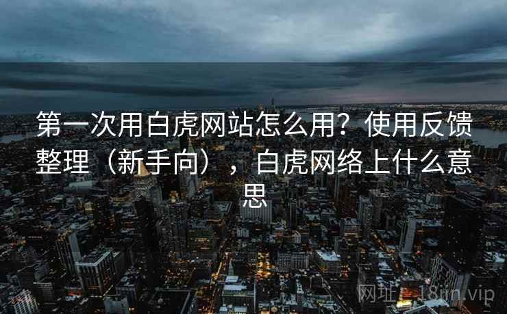 第一次用白虎网站怎么用？使用反馈整理（新手向），白虎网络上什么意思