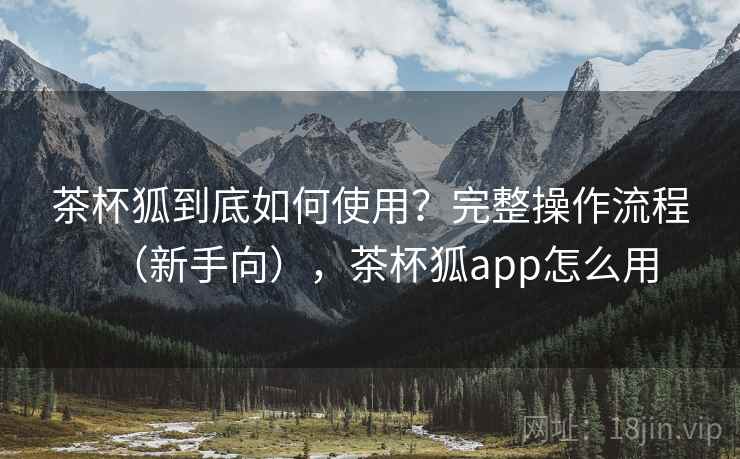 茶杯狐到底如何使用？完整操作流程（新手向），茶杯狐app怎么用