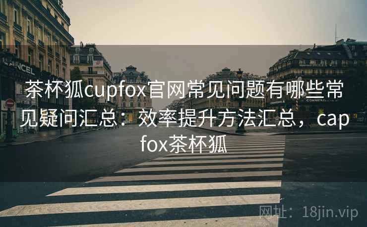 茶杯狐cupfox官网常见问题有哪些常见疑问汇总：效率提升方法汇总，capfox茶杯狐