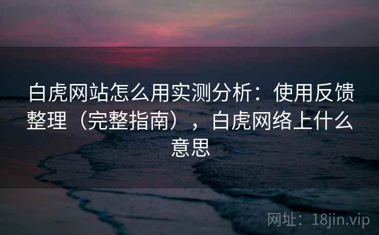 白虎网站怎么用实测分析：使用反馈整理（完整指南），白虎网络上什么意思