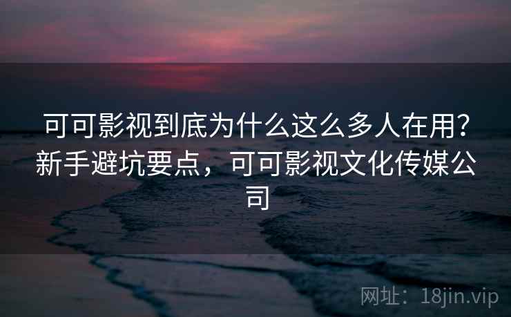 可可影视到底为什么这么多人在用？新手避坑要点，可可影视文化传媒公司