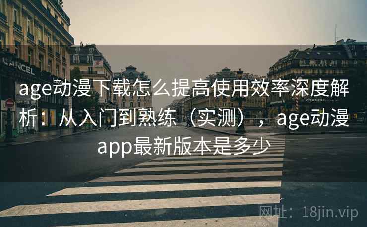 age动漫下载怎么提高使用效率深度解析：从入门到熟练（实测），age动漫app最新版本是多少